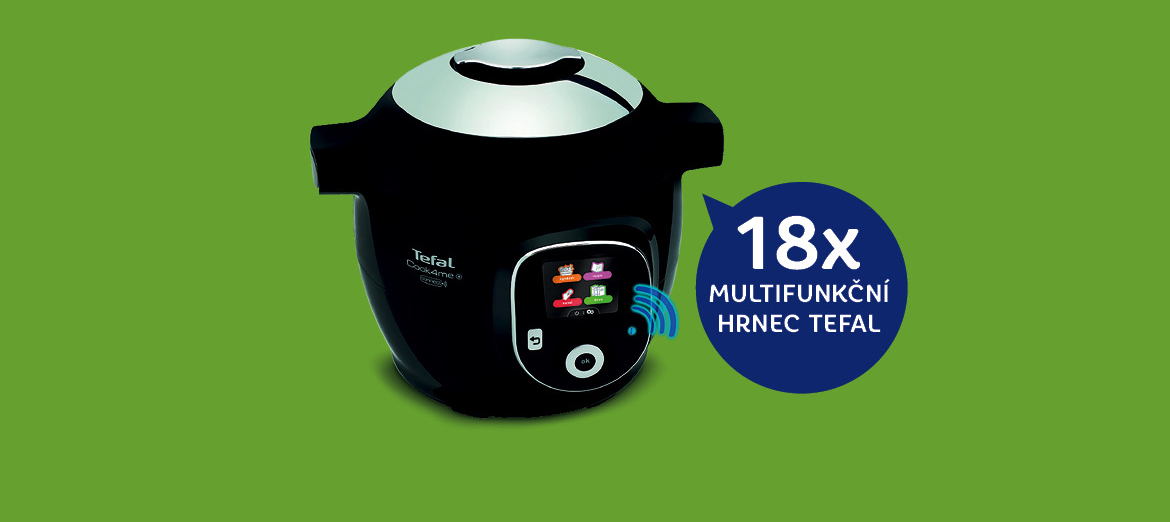 <h6></h6><h5 style="text-align: center;"><span style="font-size: 1rem;">Do soutěže je vloženo celkem 18 elektrických hrnců<br></span><span style="font-size: 1rem;"><b>Tefal&nbsp;Cook4Me+ Connect&nbsp;CY855830</b> v černém provedení.&nbsp;</span></h5>